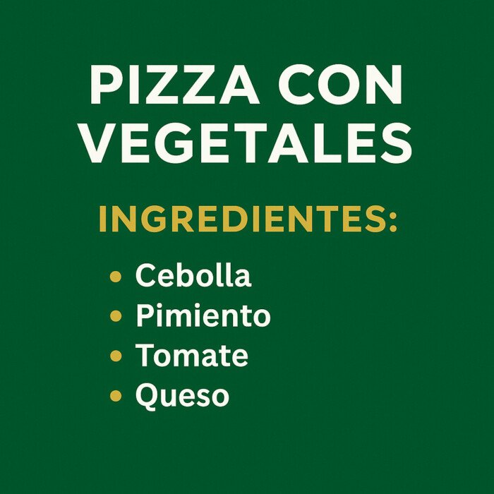 Pizza con Vegetales - Image 2