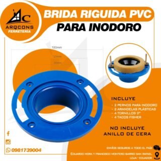 BRIDA RIGUIDA PVC PARA INODORO