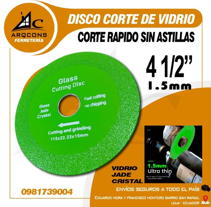 Discos de Corte para Vidrio 2 unidades