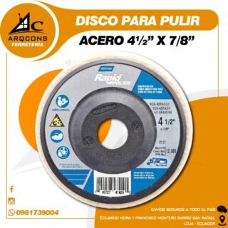 DISCO PARA PULIR ACERO