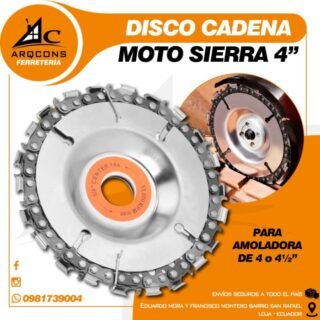 DISCO CADENA MOTO SIERRA 4 PARA AMOLADORA