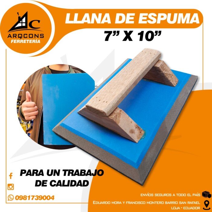 Llana de espuma 7" x 10"