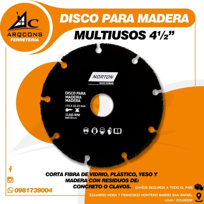 DISCO PARA MADERA MULTIUSOS