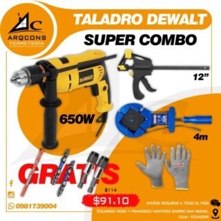 Taladro percutor eléctrico 650w